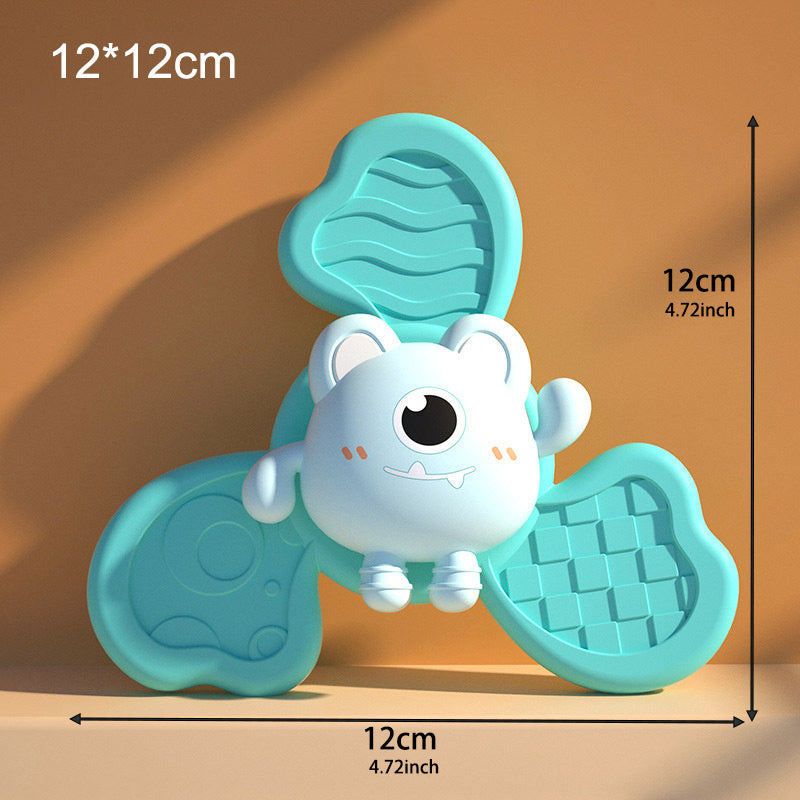 Montessori Baby Bath Toys Sucker Spinner Suction Cup Toy