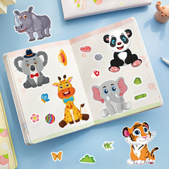 24pcs Animal Face Changing Stickers Fun Toy Patterns Non Repea