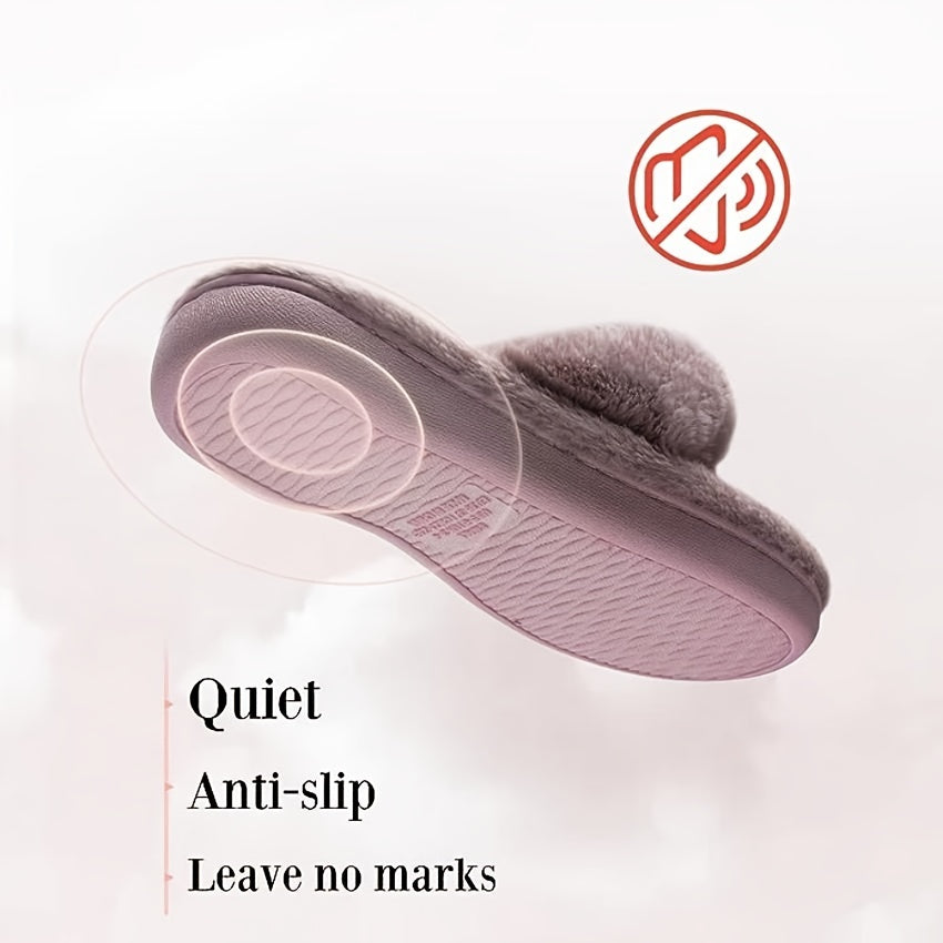 Women's Memory Foam Slippers Soft Plush Indoor Bedroom Shoes