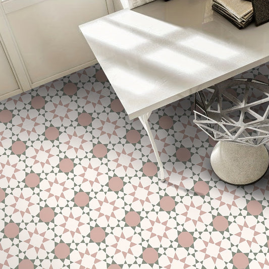 9pcs Pink Printed Floor Stickers Waterproof Anti-slip Home Decoration