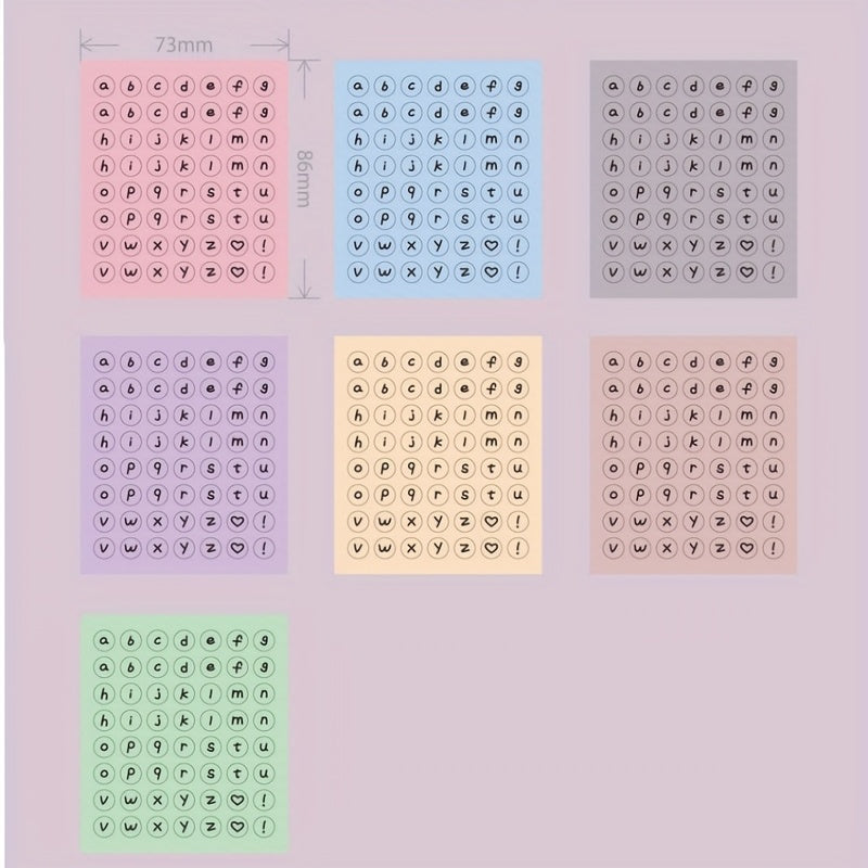 Lowercase Letter Stickers English Alphabet Number Sticker