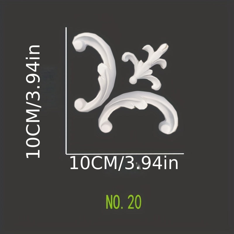 French Style PU Wall Decorative Flower Plaster Modeling