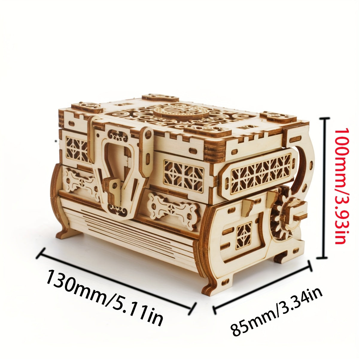 Wooden Puzzle Jewelry Box 3D Pop Up Toy Holiday Gift