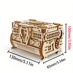 Wooden Puzzle Jewelry Box 3D Pop Up Toy Holiday Gift