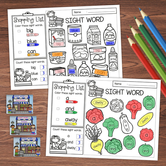 Pre KERAMics Sight Word Learning Flashcards Set for Youngsters & First Graders