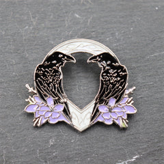 Anime Crow Flower Brooch For Men
