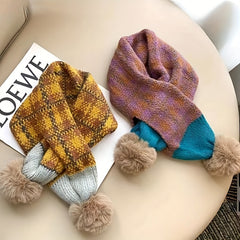 Versatile Faux Fur Cross Scarf for Girls