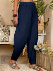  Casual Pants Women's High Rise Carrot Pants With Pockets
