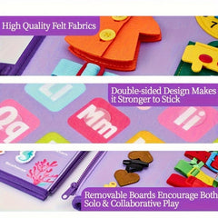 Purple Mermaid Felt Learning Board Early Education Treasure Teaching Tools