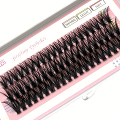 60 Cluster 40D C Curl Eyelash Extensions 10-16mm Soft Natural Look DIY