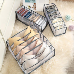 6 Grids Bra Drawer Organizers Lingerie Storage Bins