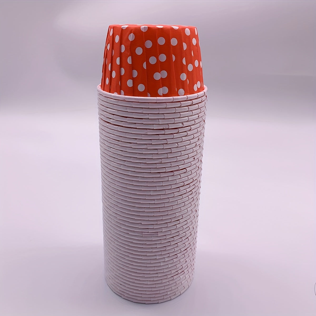 50pcs Cake Cups With Lids Curled Edge Cake Cups Heat Resistant