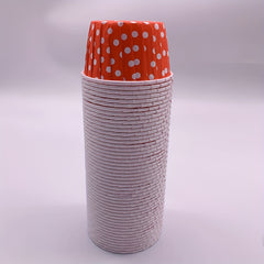 50pcs Cake Cups With Lids Curled Edge Cake Cups Heat Resistant