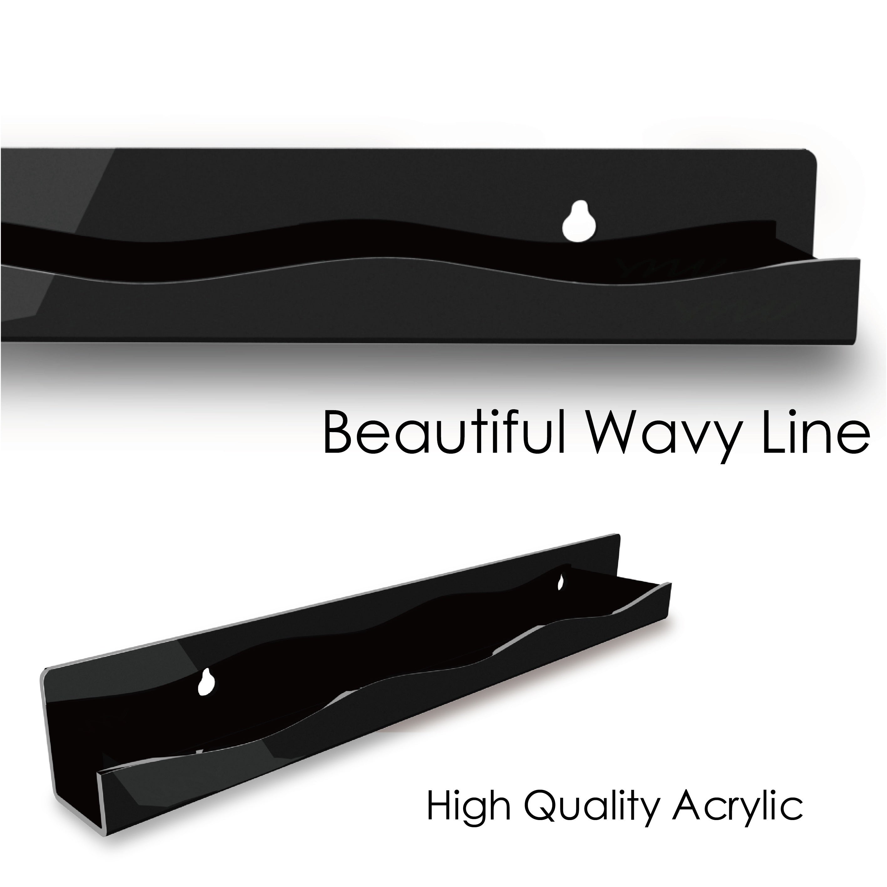 6pcs 38 Nail Polish Rack Wall Mounted Shelf Acrylic Organizer Nail Techs