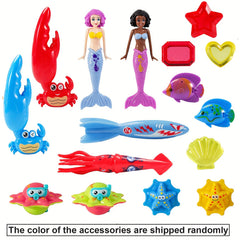 Summer Pool Mermaid Diving Toy Gemstone Bath Toy Swimming Fun