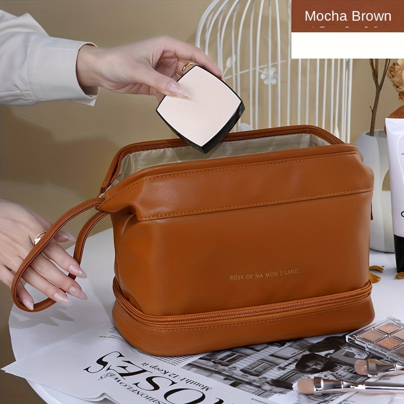 Double Layer Cosmetic Bag Portable Travel Toiletry Bag