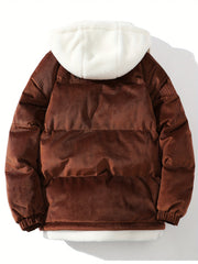 Men's Zip Up Hooded Jacket for Fall Winter