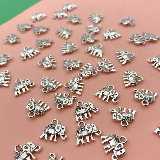 15pcs Elephant Pendant Charm for DIY Bracelets Necklaces Earrings