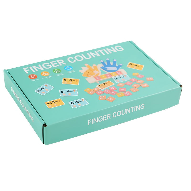 Colorful Wooden Finger Counting Board for Toddlers 3-6