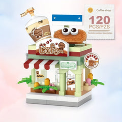 Mini Street View Blocks Build Your Own Dream Shop DIY Models