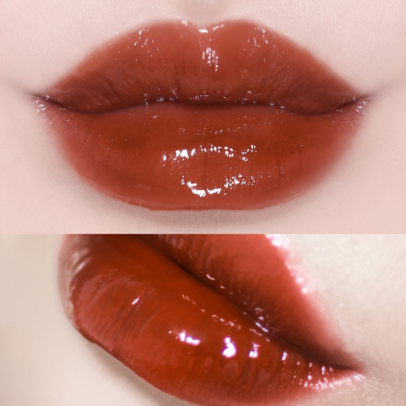 Lustrous Lip Glaze Brown & Red Satin Finish Lip Gloss
