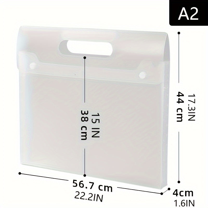 Colorful Transparent File Folder A2 A3 A4 Plastic Portable Folder