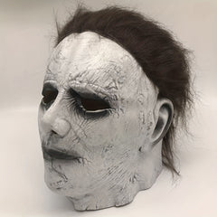 Halloween Latex Gray Mask Horror Headgear Party Prop