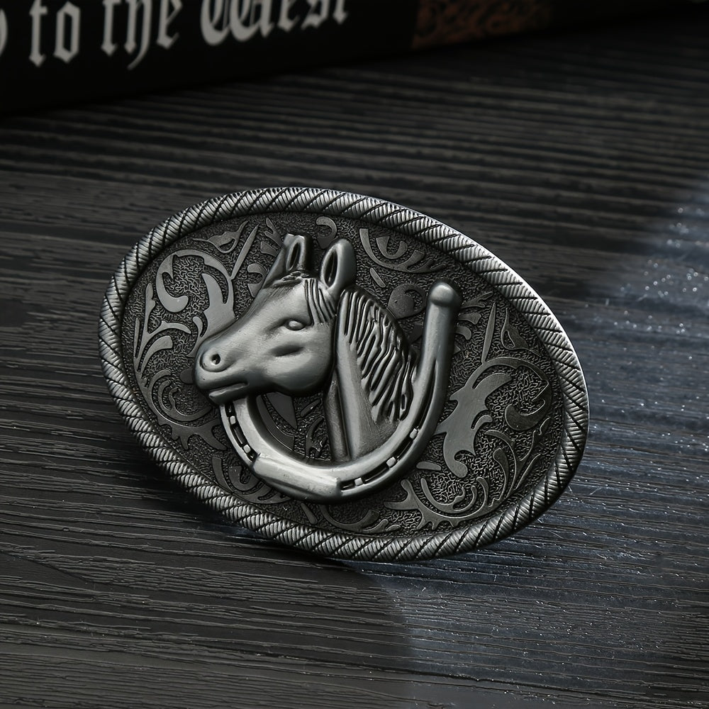 Personality Western Cowboy Men's Horse Head Buckle