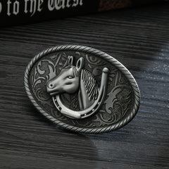Personality Western Cowboy Men's Horse Head Buckle