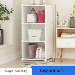 1pc Plastic Foldable Shoe Box Jewelry Storage Rack