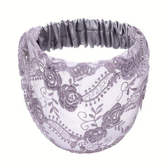 Vintage Flower Headband Lace Hair Band Stretchy Headdress Hair Accessories
