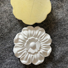 Carving Plaster Decal PU Wall Stickers Embossed Flowers Background