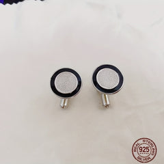 925 Silver Cufflinks High Suit Button Shirt Studs