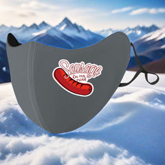 Sausage Print 3D Face Mask Warm Winter Mask with Ear Protection