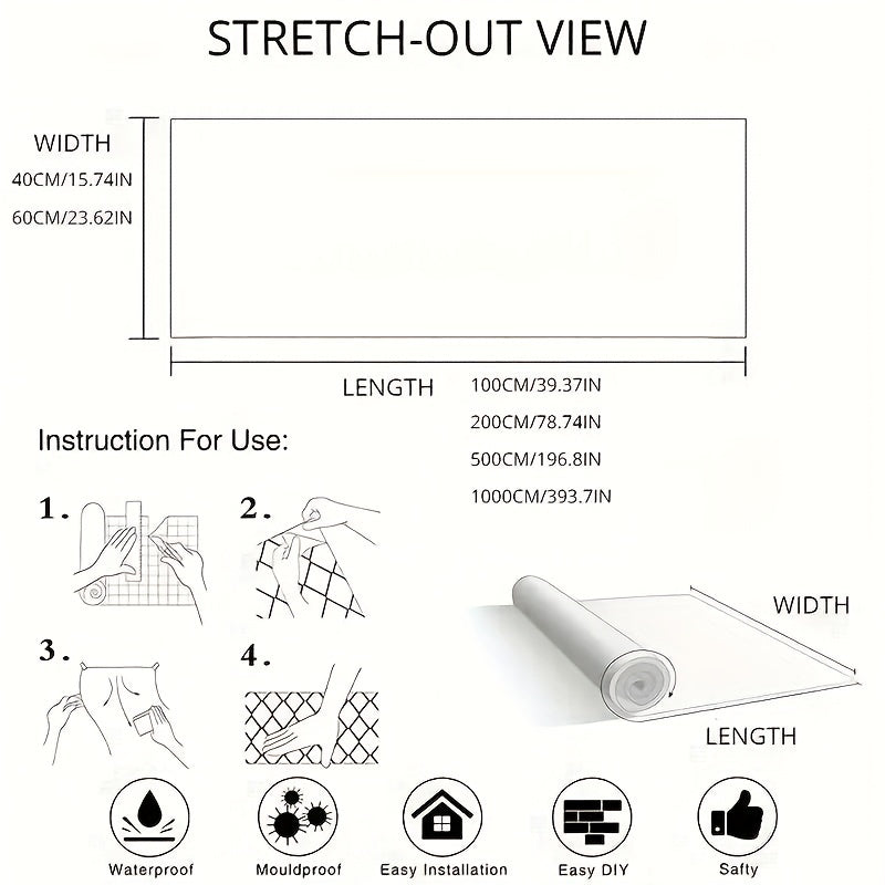 Marble Wallpaper Self-adhesive Waterproof Modern Wall Sticker