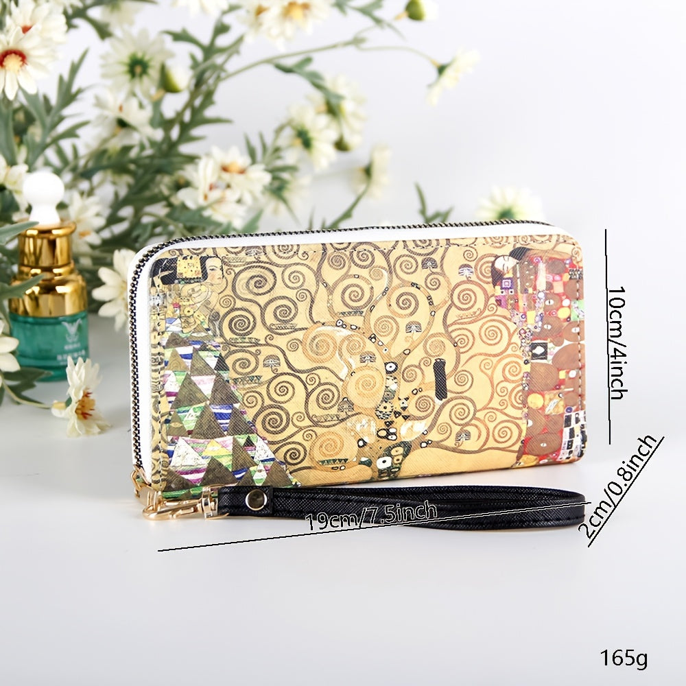 Klimt Symbolist Abstract Pattern Zipper Vintage Clutch Coin Purse
