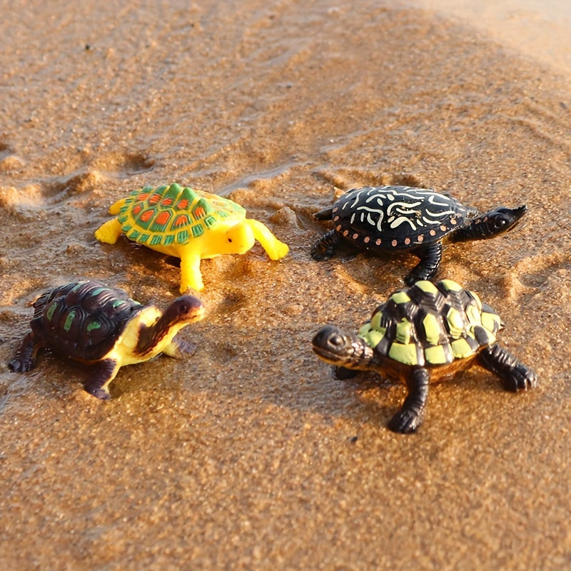 Realistic Sea Turtle Figurines Plastic Ocean Animal Set Kids Educational Toy