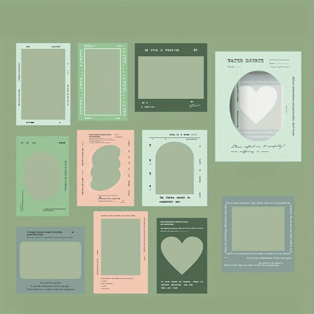 10pcs Border PET Stickers Translucent Music Journal DIY Decoration