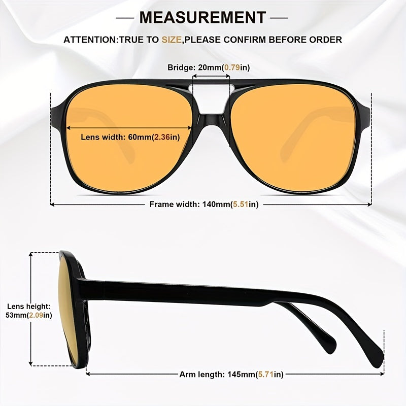 Men's Aviator Sunglasses Retro Style UV Protection For Outdoor
