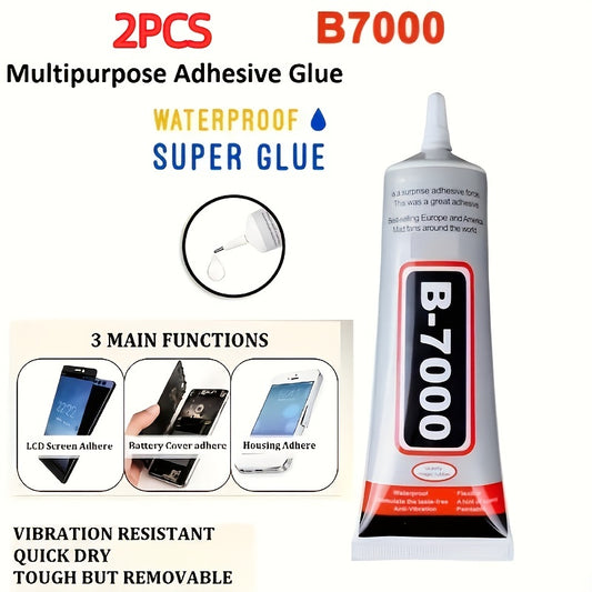 2pcs B-7000 Strength Glue for Phone Screen Jewelry Watch Rep