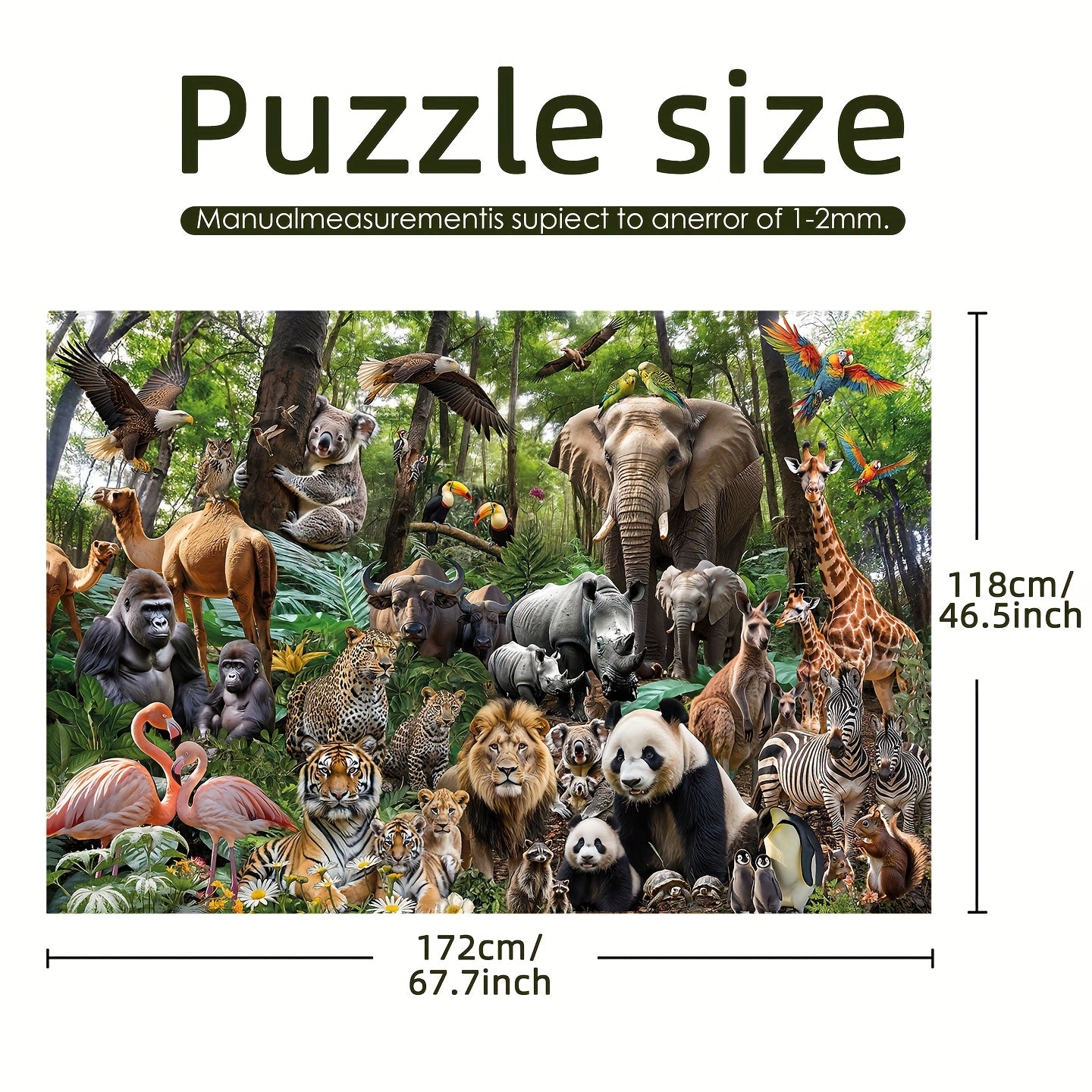 8000pcs Jigsaw Puzzle High Difficulty Animal Landscape Giant Wall Art Toy