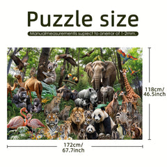 8000pcs Jigsaw Puzzle High Difficulty Animal Landscape Giant Wall Art Toy