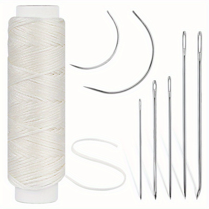 32 Yards Waxed Thread & Leather Needles - Upholstery & Leather Repair