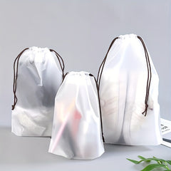 10 Pcs Transparent Shoes Storage Bags Lightweight Drawstring Bags For Travel
