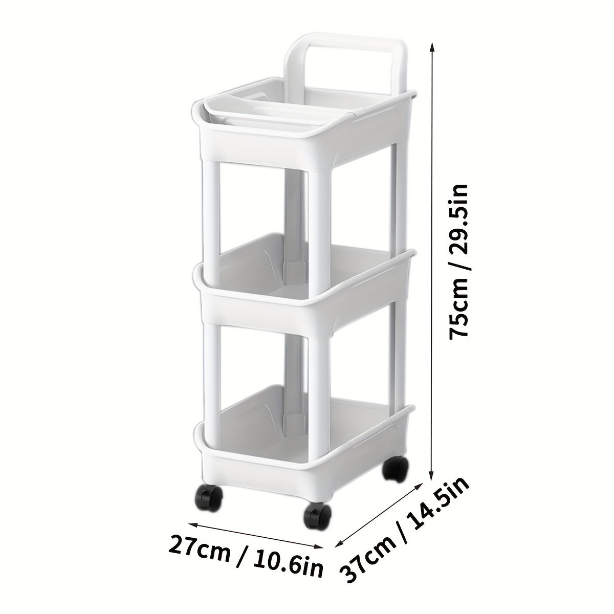 Plastic 4-Layer Storage Rack Large Capacity Snack Seasoning Kitchen Living Room