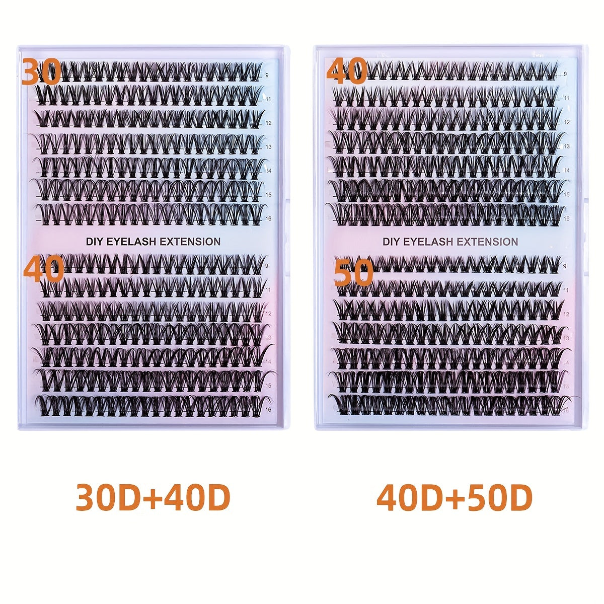 280Pcs DIY Eyelash Extension Set Curling False Eyelash Set 30D 40D 50D 9 16MM