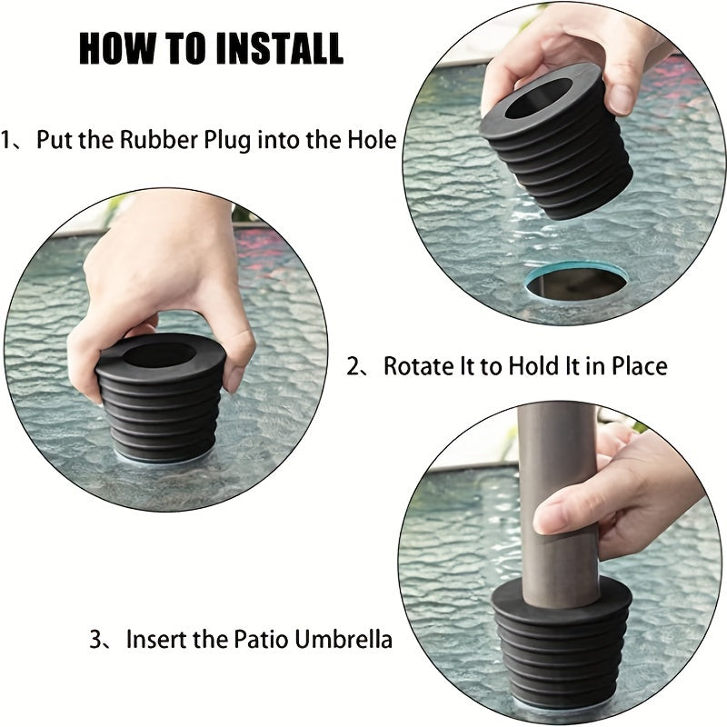 Silicone Umbrella Cone Wedge for Secure Patio Table