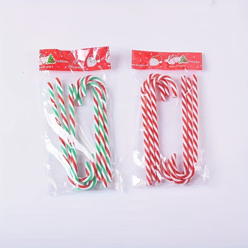 Acrylic Crutch Christmas Tree Decoration Set - 3pcs