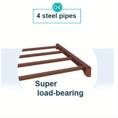 Thickened Steel Triangle Coat Rack with Wheels, Clothes Storage