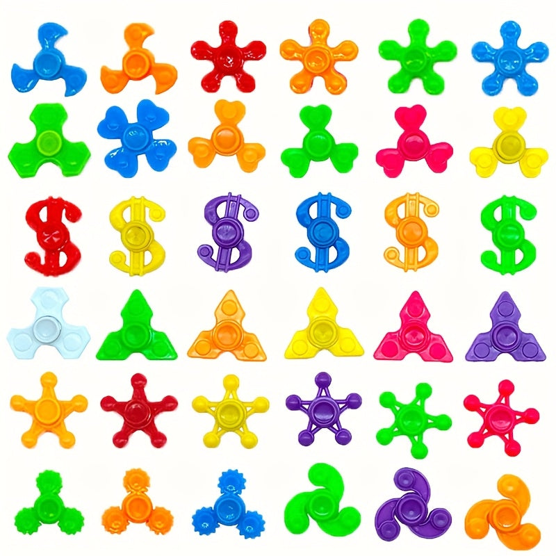 30 Mini Fidget Spinners Assorted Colors Relax Toys Party Classroom